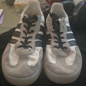 adidas White and Black Leather Sneaker